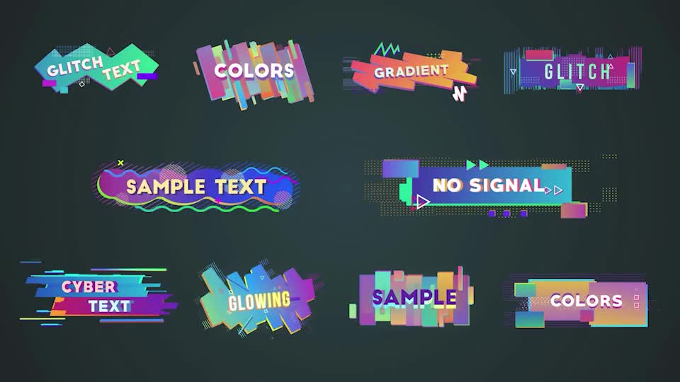 Colorful Glitch Lower Thirds & Titles [After Effects] Videohive 36113887 After Effects Image 1