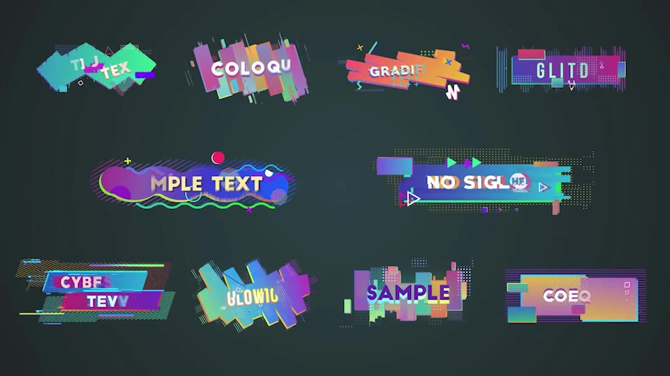 Colorful Glitch Lower Thirds & Titles [After Effects] Videohive 36113887 After Effects Image 11