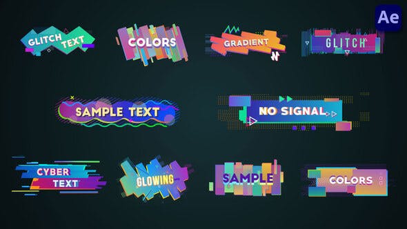 Colorful Glitch Lower Thirds & Titles [After Effects] - 36113887 Videohive Download