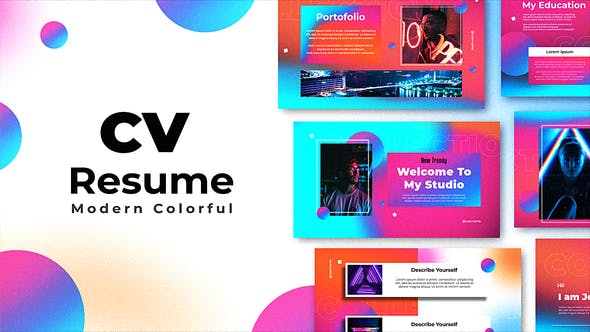 Colorful Gradient Slideshow - 34193835 Videohive Download