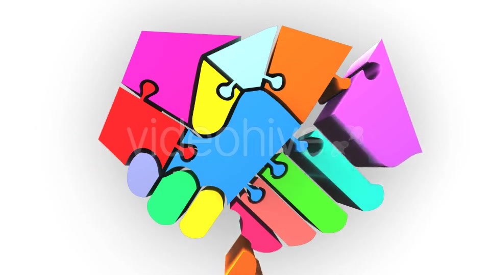 Colorful Hands Shake Puzzle - Download Videohive 18208547