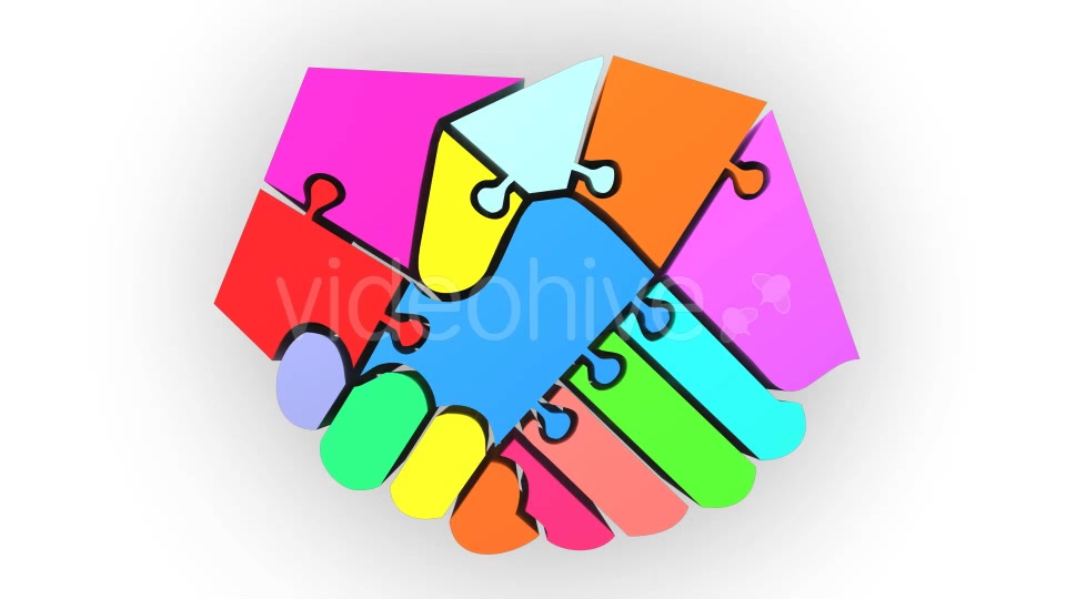 Colorful Hands Shake Puzzle - Download Videohive 18208547