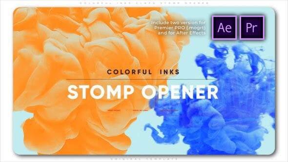 Colorful Inks Claps Stomp Opener - 27803998 Videohive Download