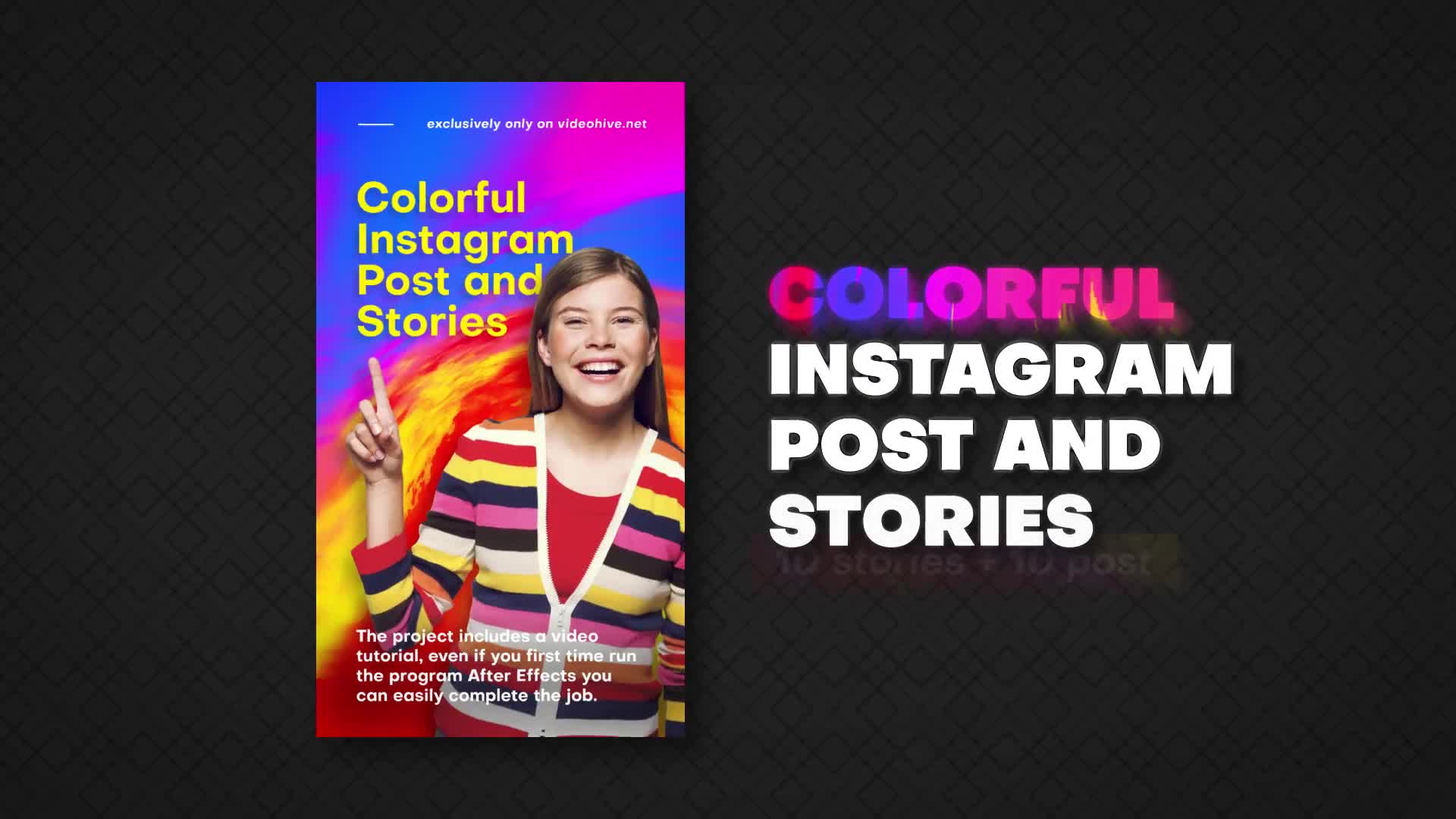 Colorful Instagram Post and Stories Videohive 34936859 After Effects Image 1
