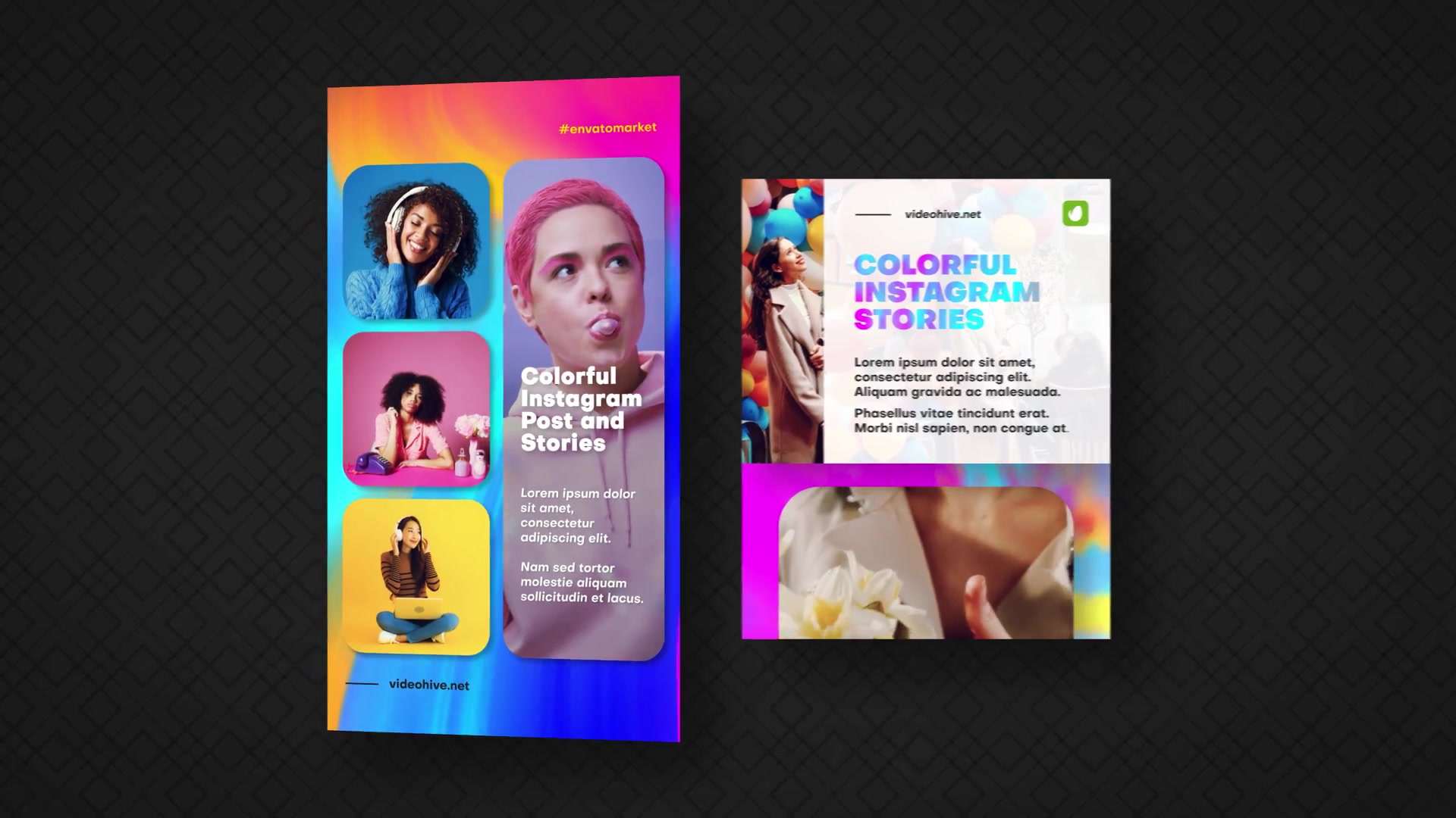Colorful Instagram Post and Stories Videohive 34936859 After Effects Image 6
