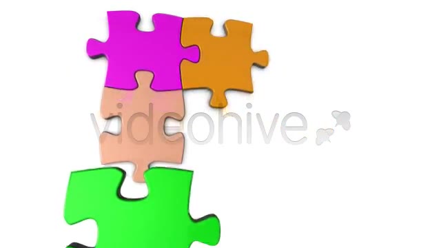 Colorful Jigsaw Puzzle Coming Together - Download Videohive 403750