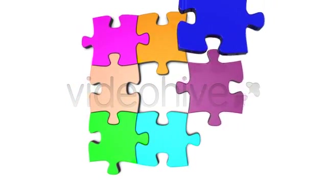 Colorful Jigsaw Puzzle Coming Together - Download Videohive 403750