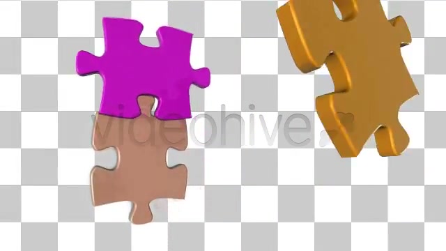 Colorful Jigsaw Puzzle Coming Together - Download Videohive 403750