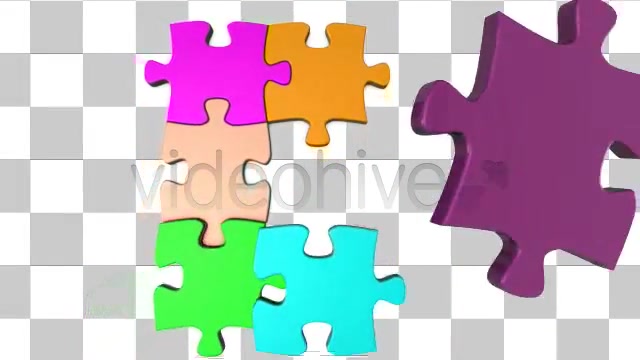 Colorful Jigsaw Puzzle Coming Together - Download Videohive 403750