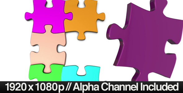 Colorful Jigsaw Puzzle Coming Together - Download Videohive 403750