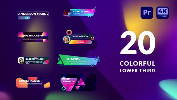Colorful Lower Third | Premiere Pro MOGRT - Videohive 34137659 Download