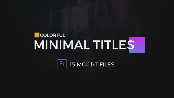 Colorful Minimal Titles For Premiere Pro - Videohive Download 23328300