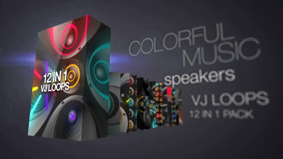 Colorful Music Speakers VJ Pack - Download Videohive 9059599