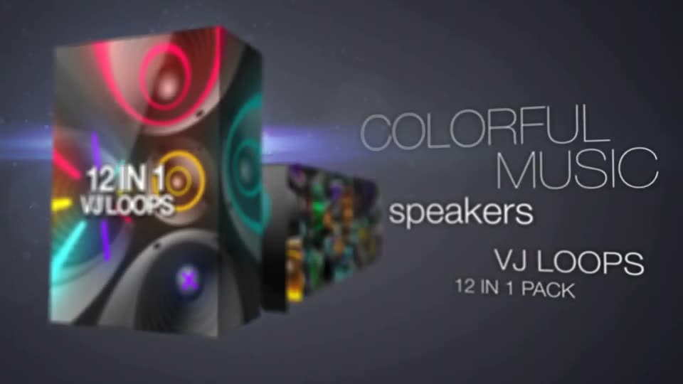 Colorful Music Speakers VJ Pack - Download Videohive 9059599