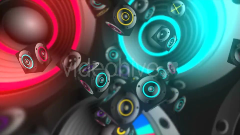 Colorful Music Speakers VJ Pack - Download Videohive 9059599