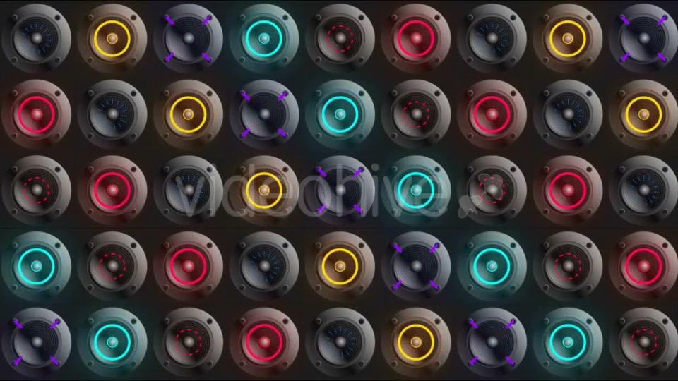 Colorful Music Speakers VJ Pack - Download Videohive 9059599