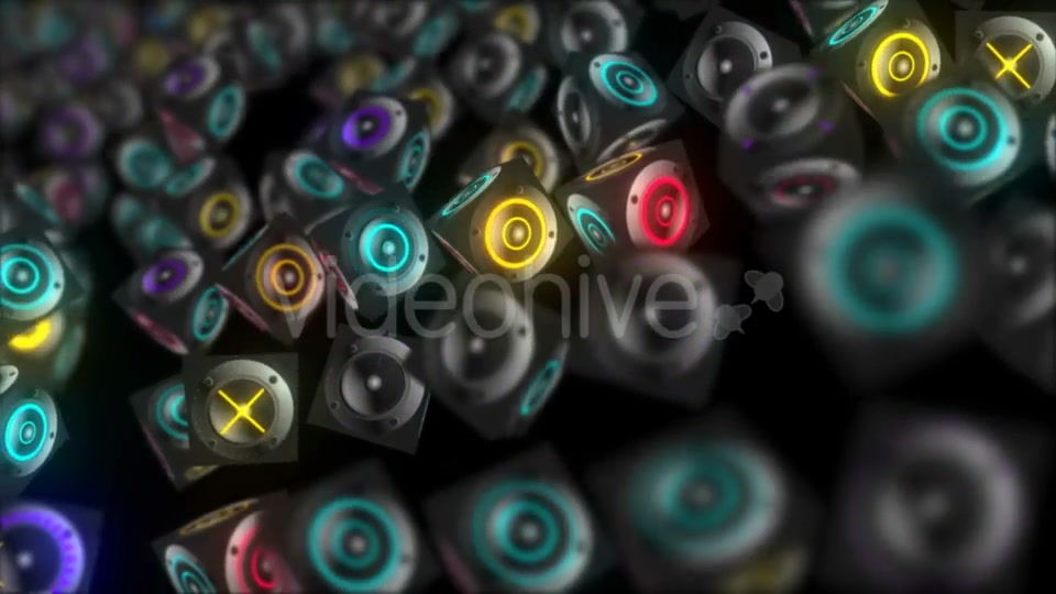 Colorful Music Speakers VJ Pack - Download Videohive 9059599