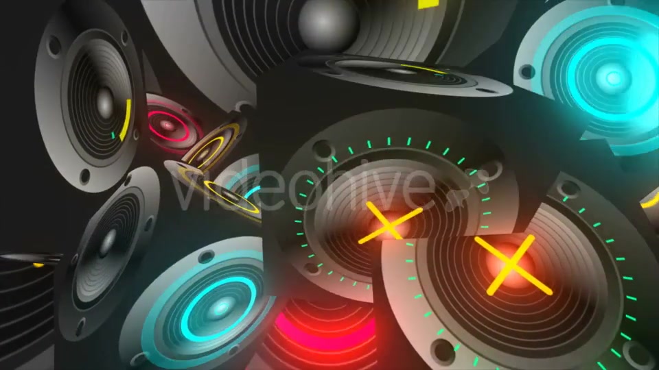 Colorful Music Speakers VJ Pack - Download Videohive 9059599