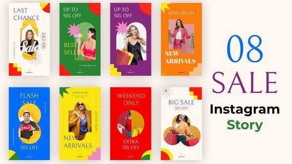 Colorful Sale Instagram Stories - 34257347 Download Videohive