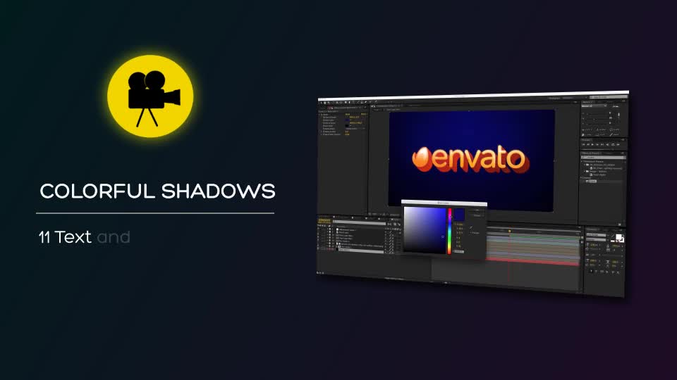 Colorful Shadows Motion Titles Pack - Download Videohive 17836598