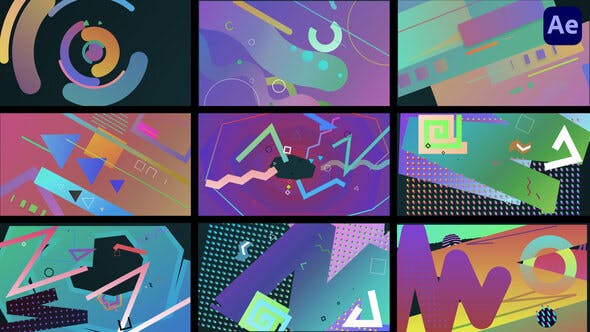 Colorful Shape Transitions #2 [After Effects] - 37640998 Videohive Download