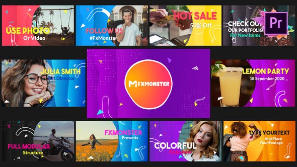 Colorful Slideshow | Premiere Pro MOGRT - Download 31383369 Videohive