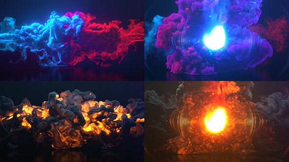 Colorful Smoke & Fire Logo - 30160744 Videohive Download