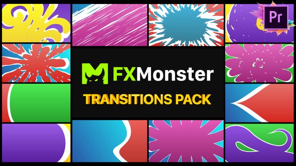 Colorful Smooth Transitions | Premiere Pro MOGRT - Videohive Download 27230693