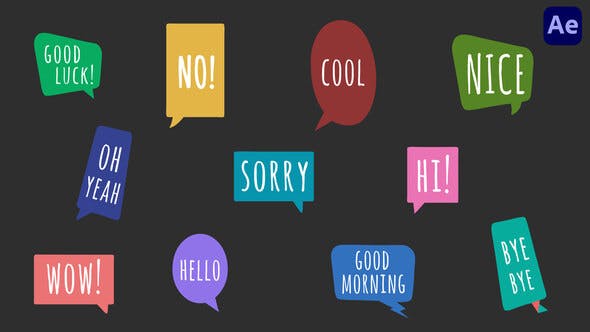 Colorful Speech Bubbles [After Effects] - 37675899 Videohive Download