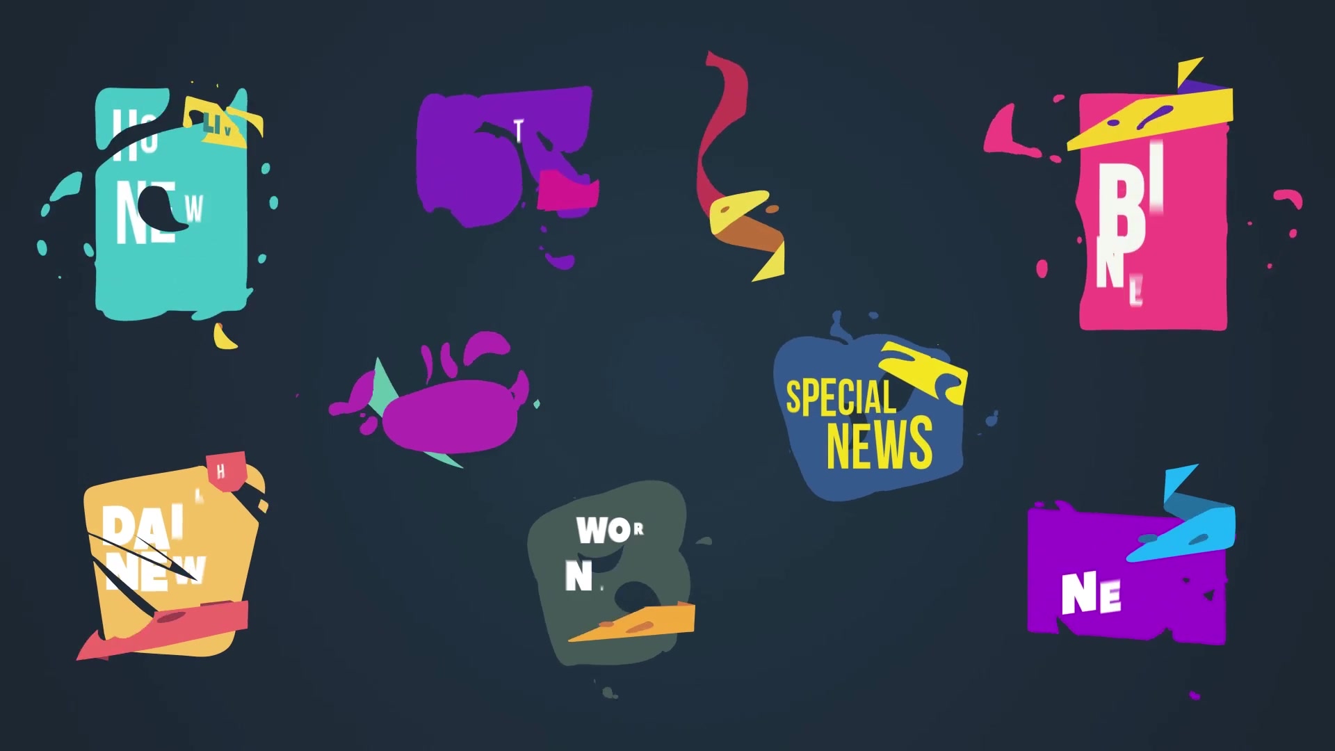 Colorful Speech & News Bubbles/Badges [After Effects] Videohive 37692118 After Effects Image 13