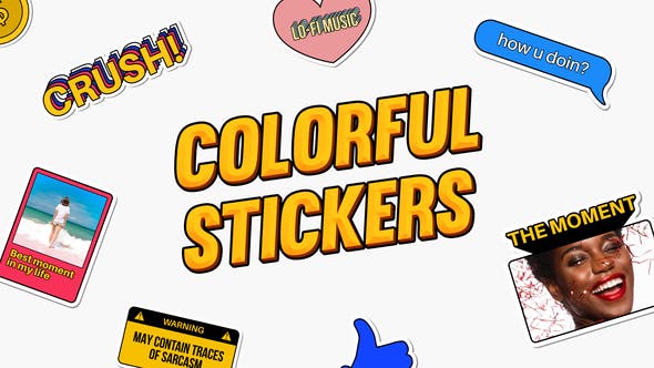 Colorful Stickers Pack - Videohive 36909631 Download