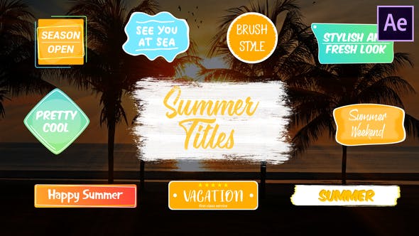 Colorful Summer Titles | After Effects - Download Videohive 27538248