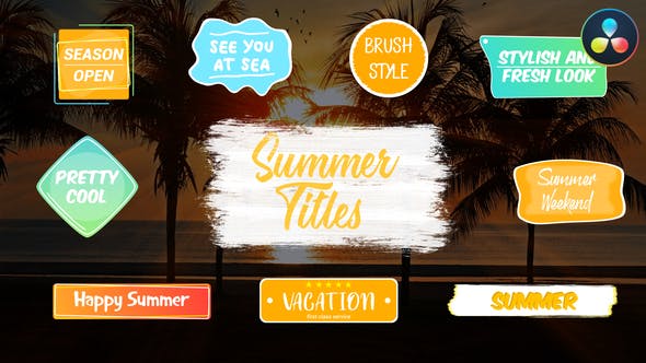 Colorful Summer Titles | DaVinci Resolve - 37054799 Videohive Download