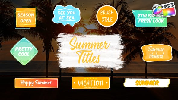 Colorful Summer Titles | FCPX - Download 28142377 Videohive
