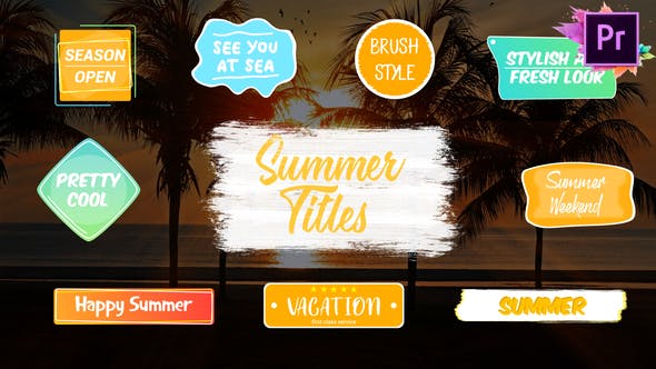 Colorful Summer Titles | Premiere Pro MOGRT - 27538781 Download Videohive