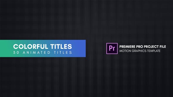 Colorful Titles Essential Graphics | Mogrt - 22191397 Download Videohive