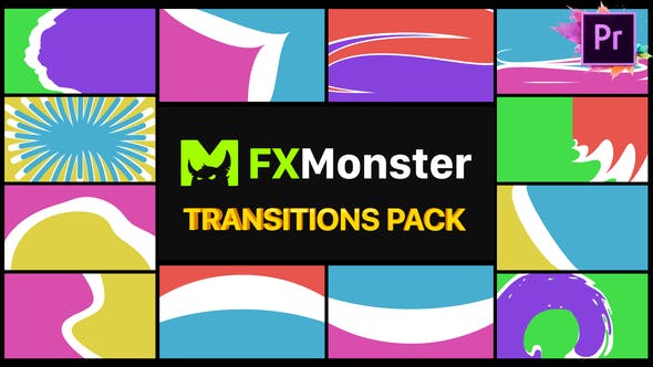 Colorful Transitions Pack | Premiere Pro MOGRT - Videohive 26723323 Download