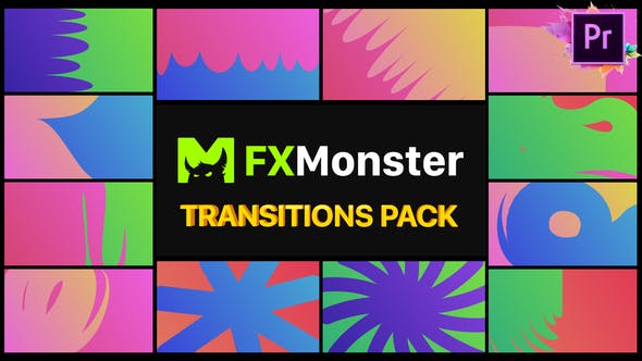 Colorful Transitions | Premiere Pro MOGRT - Videohive Download 26397414