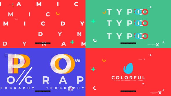 Colorful Typo Intro - Videohive Download 28825359