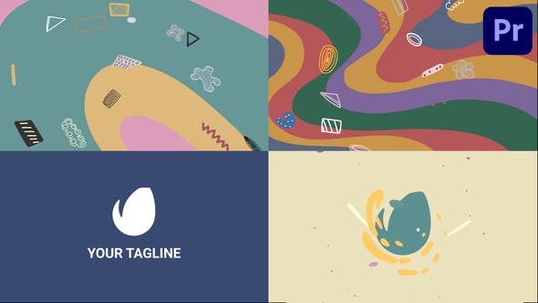Colorful Wave Logo Reveals And Transitions for Premiere Pro - Videohive 38429028 Download