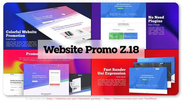 Colorful Website Promotion Z18 - 32965873 Download Videohive