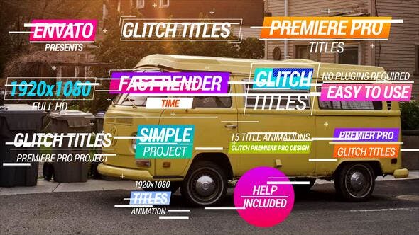 Colourful Glitch Titles - Download Videohive 25776753