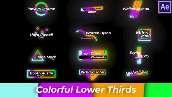 Colourful Lower Thirds - Download 29083919 Videohive