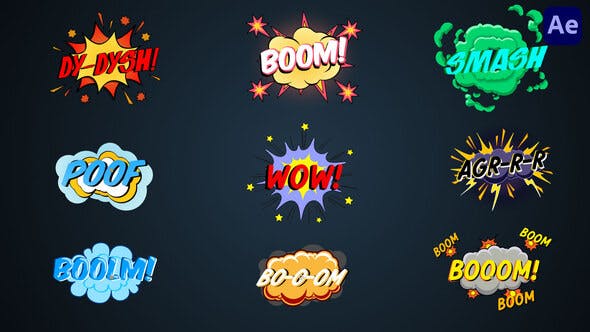 Comic Explosion titles #2 [After Effects] - Videohive Download 38351425