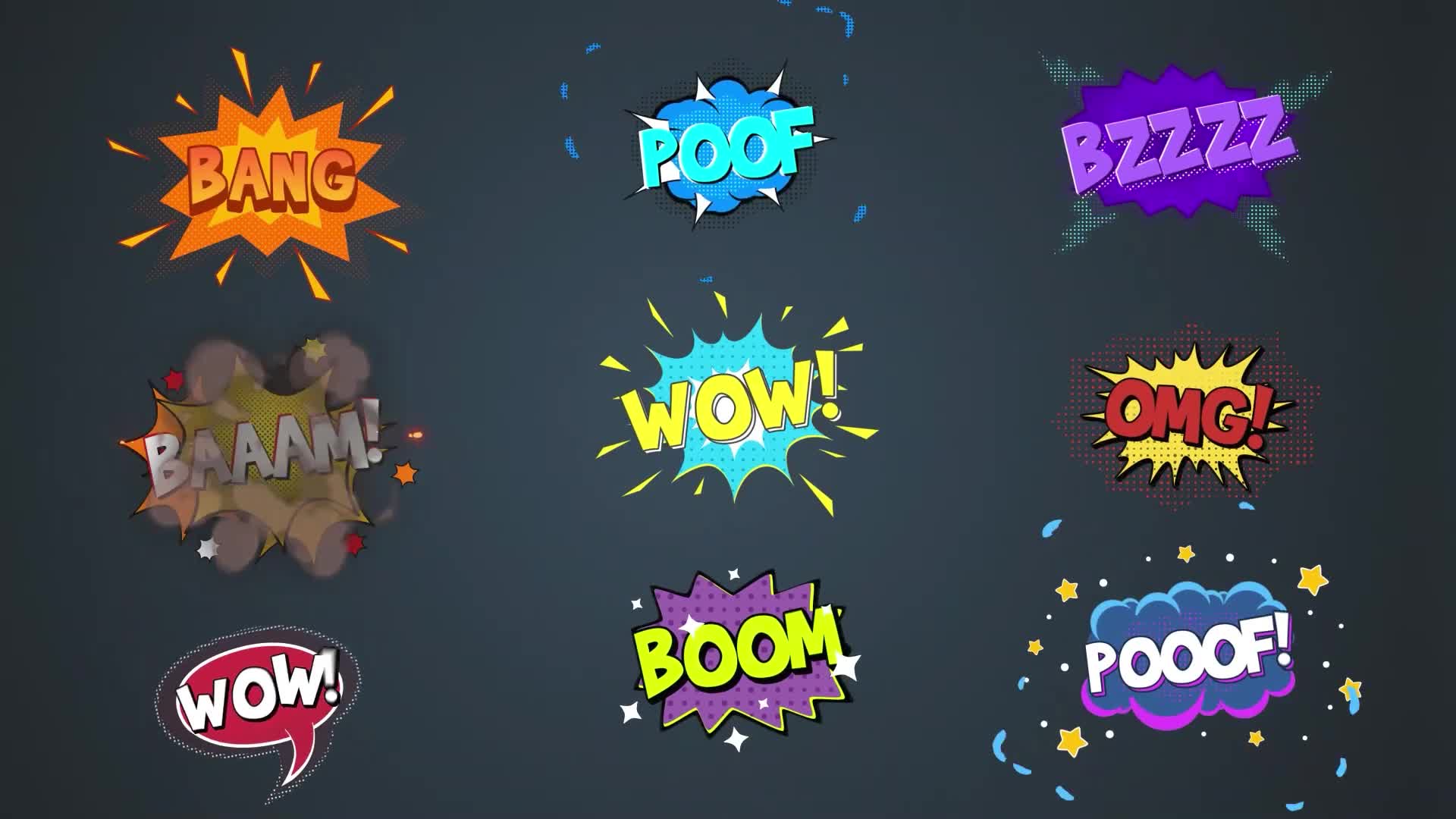Comic Explosion titles #3 [After Effects] Videohive 39075099 After Effects Image 1