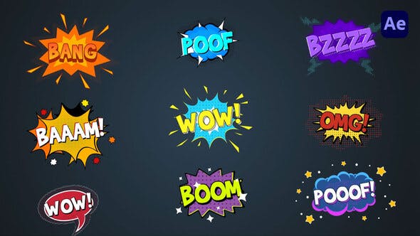 Comic Explosion titles #3 [After Effects] - 39075099 Videohive Download