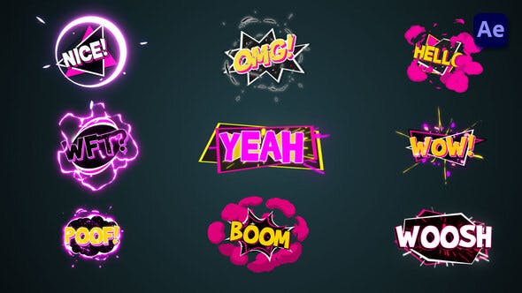 Comic Explosion titles #4 [After Effects] - 39228143 Videohive Download