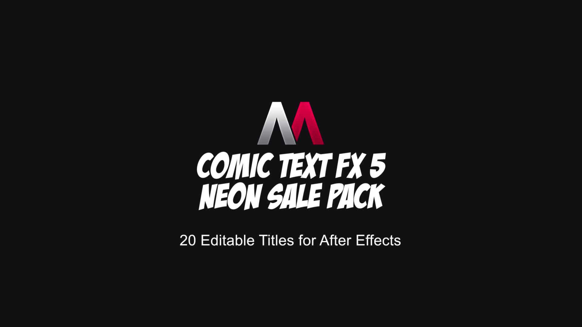 Comic Text Fx 5_Neon Sale Pack Videohive 37391439 After Effects Image 1