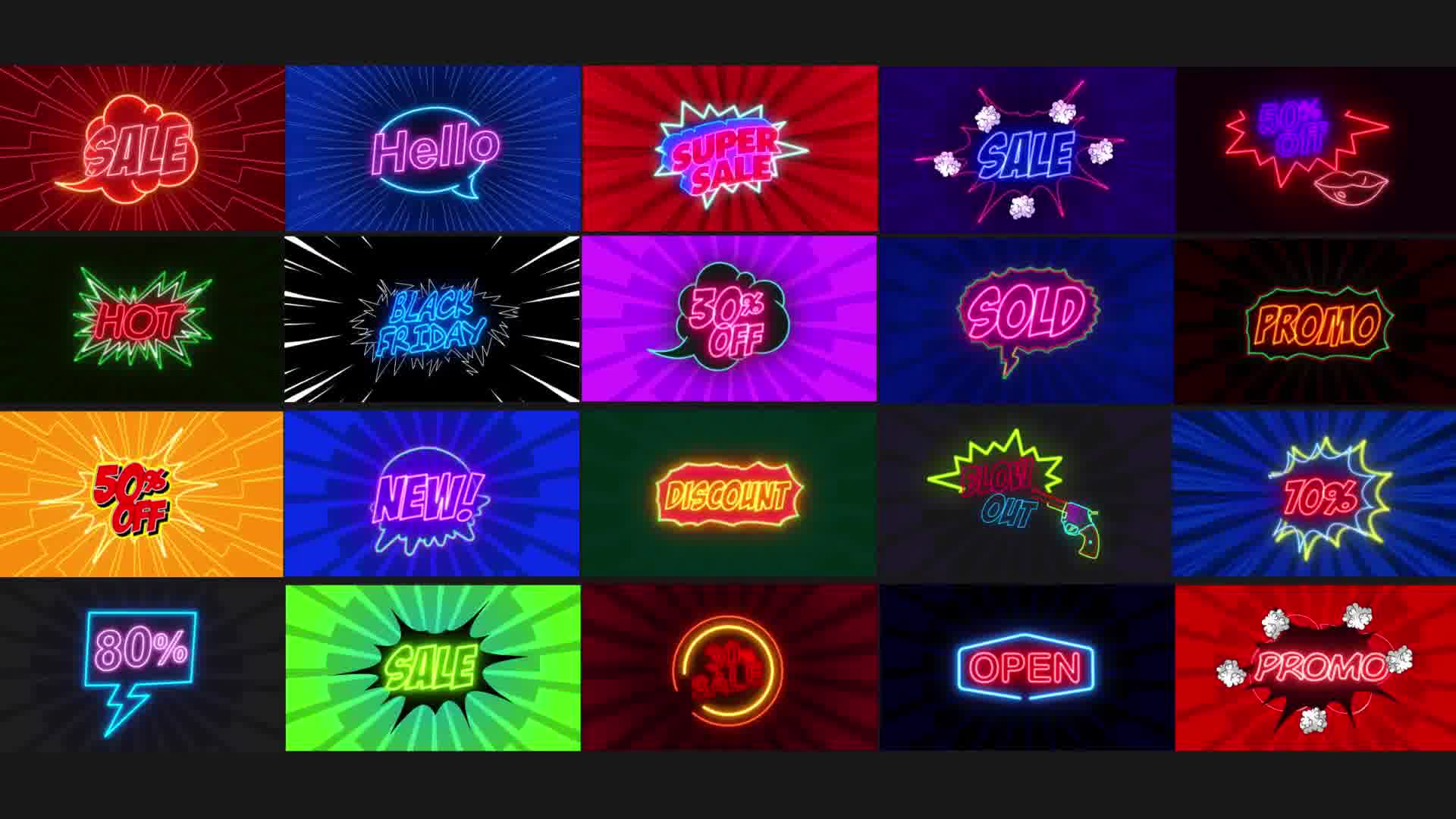 Comic Text Fx 5_Neon Sale Pack Videohive 37391439 After Effects Image 12