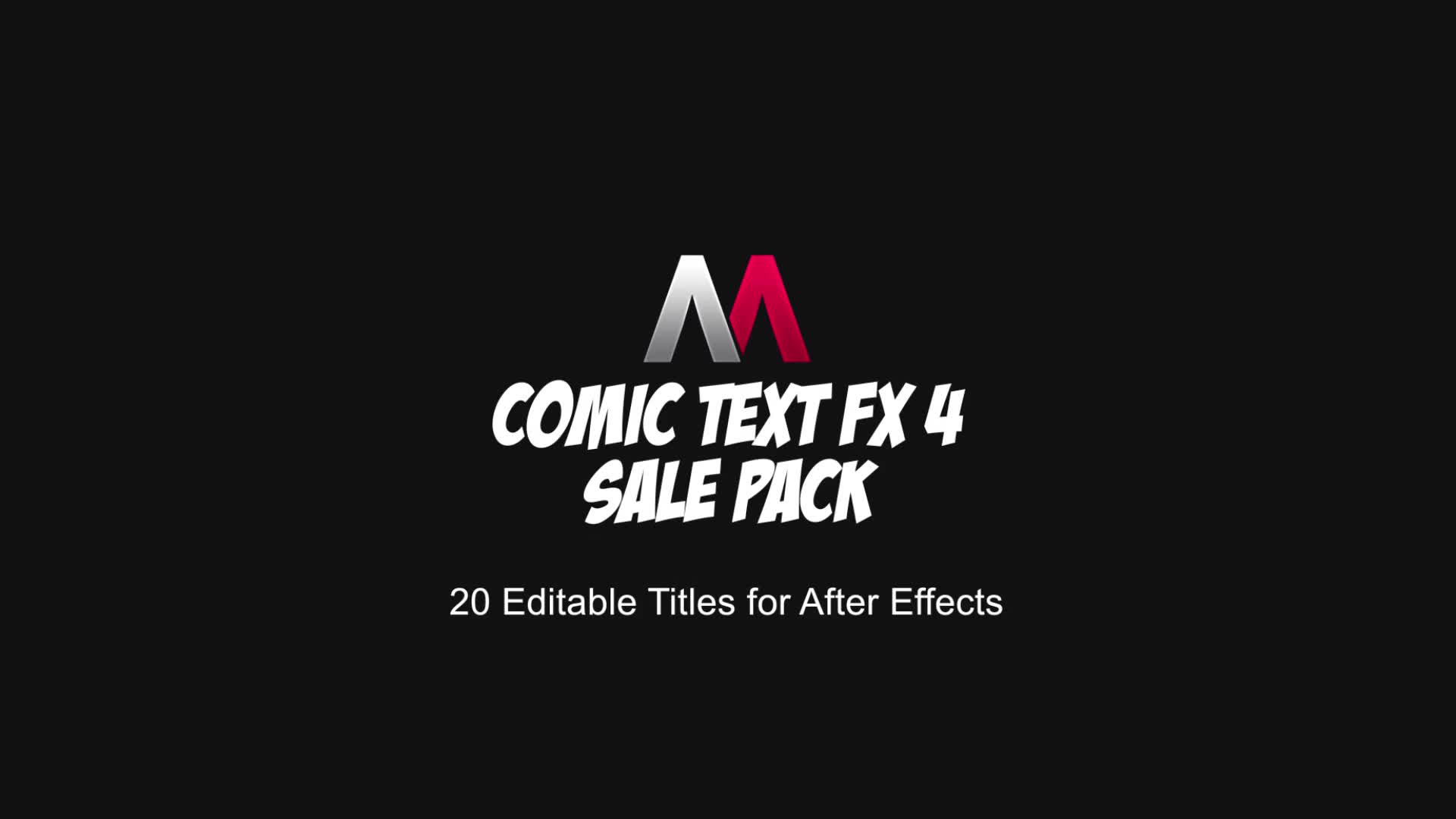 Comic Text Fx4_Sale Pack Videohive 37129732 After Effects Image 1